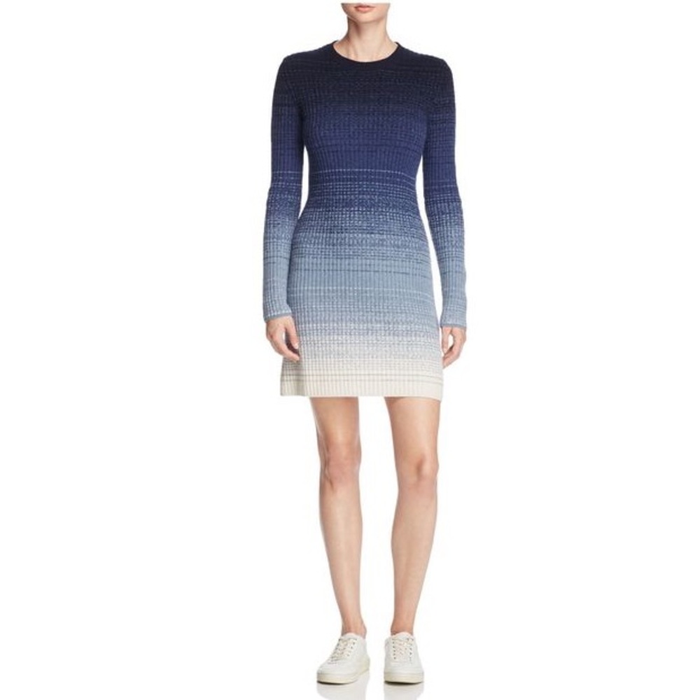 Theory Jiya Charmant Blue Ombré Sweater Dress S